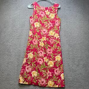 Tommy Bahama Hawaiian Dress Womens Size 2 100% Silk Mini Floral Aloha Sleeveless